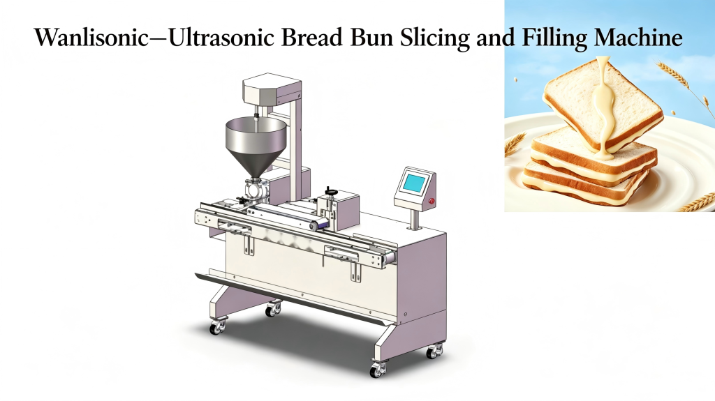 Ultrasonic Bread Bun Slicing and Filling Machine Ultrasonic Bread Bun Slicing and Filling Machine