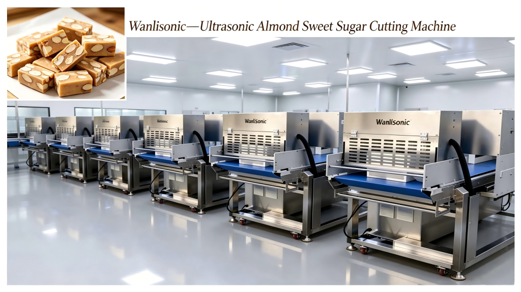 Ultrasonic Almond Sweet Sugar Cutting Machine