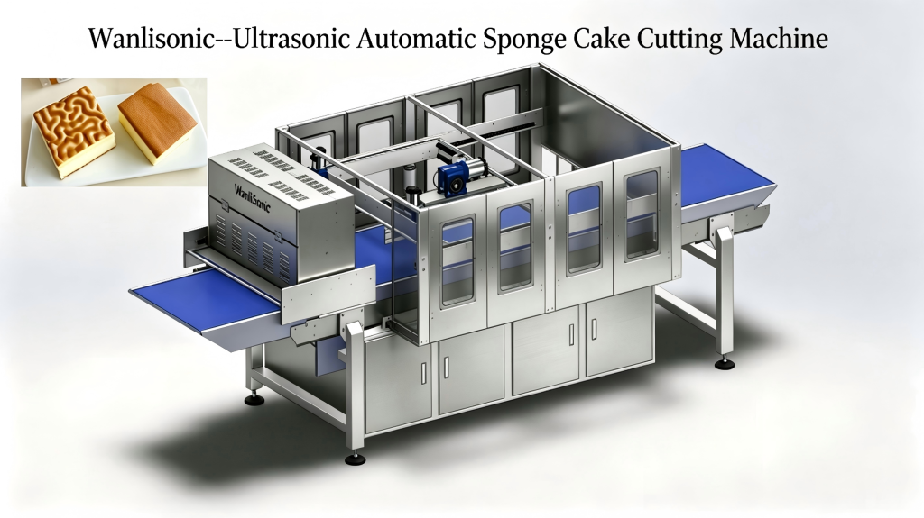 Ultrasonic Automatic Sponge Cake Cutting Machine