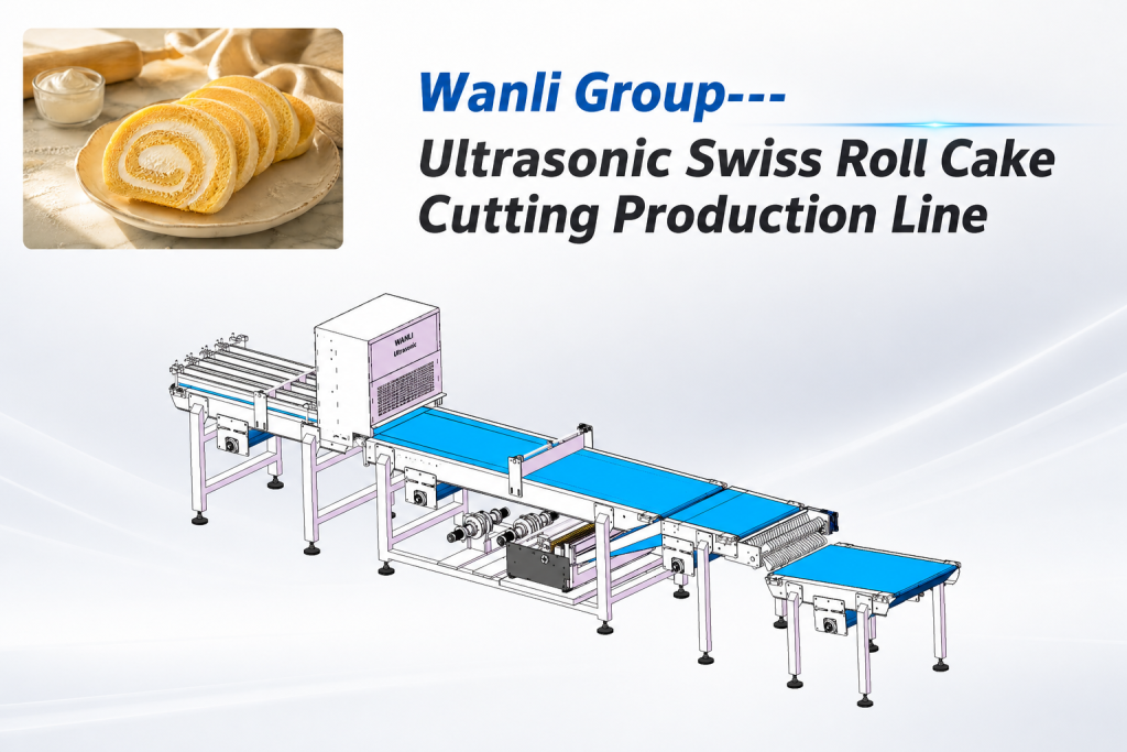 Ultrasonic Swiss Roll Cake Cutting Production Line Ultrasonic Swiss Roll Cake Cutting Production Line
